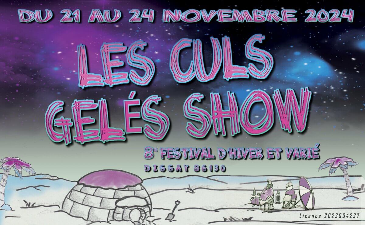 AFFICHE du festival des culs gelés show 2024.